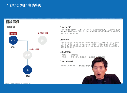 おひとり様の相談事例